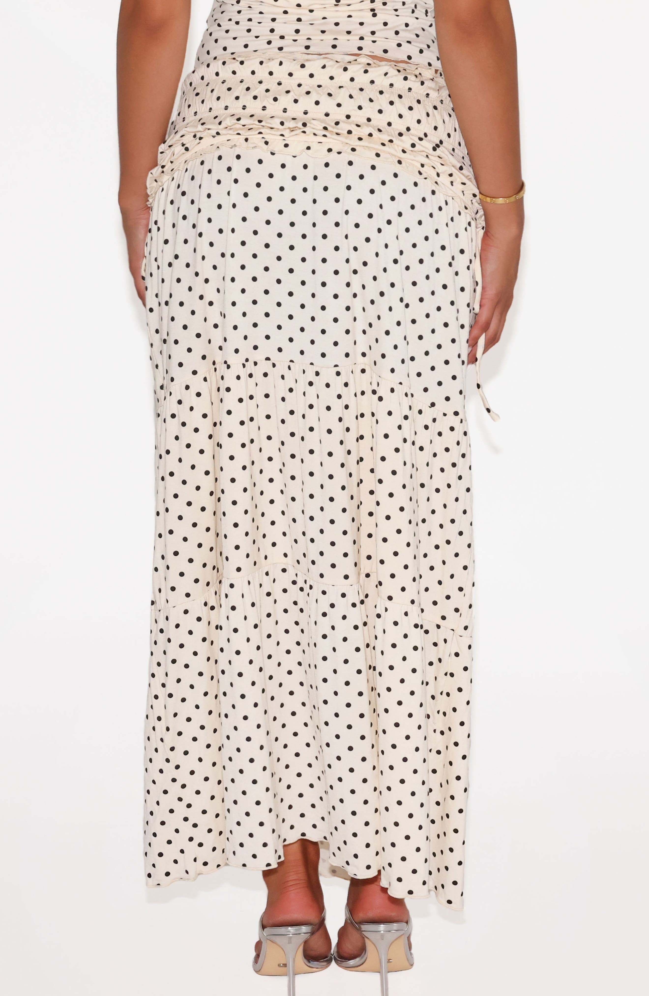 Denali Polka Dot Tiered Maxi Skirt - image 2