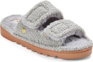DEARFOAMS Regina Teddy Double Band Slide Slipper