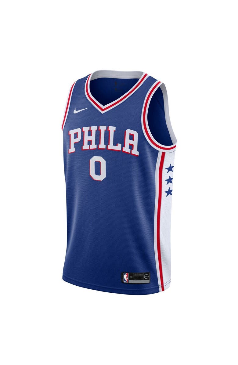Nike Youth Nike Tyrese Maxey Royal Philadelphia 76ers 2019/20 Swingman Jersey - Icon Edition, Alternate, color,