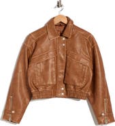 BLANKNYC Faux Leather Bomber Jacket