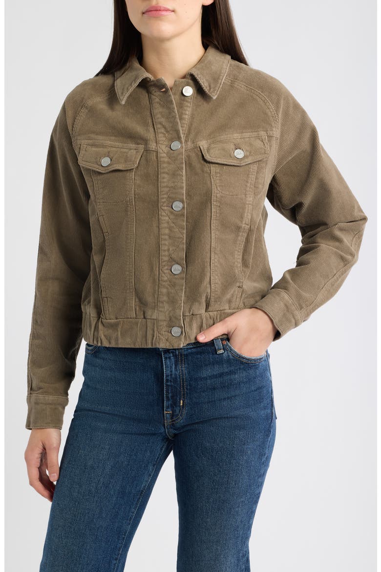 Corduroy Bomber Jacket, Alternate, color, MUSHROOM