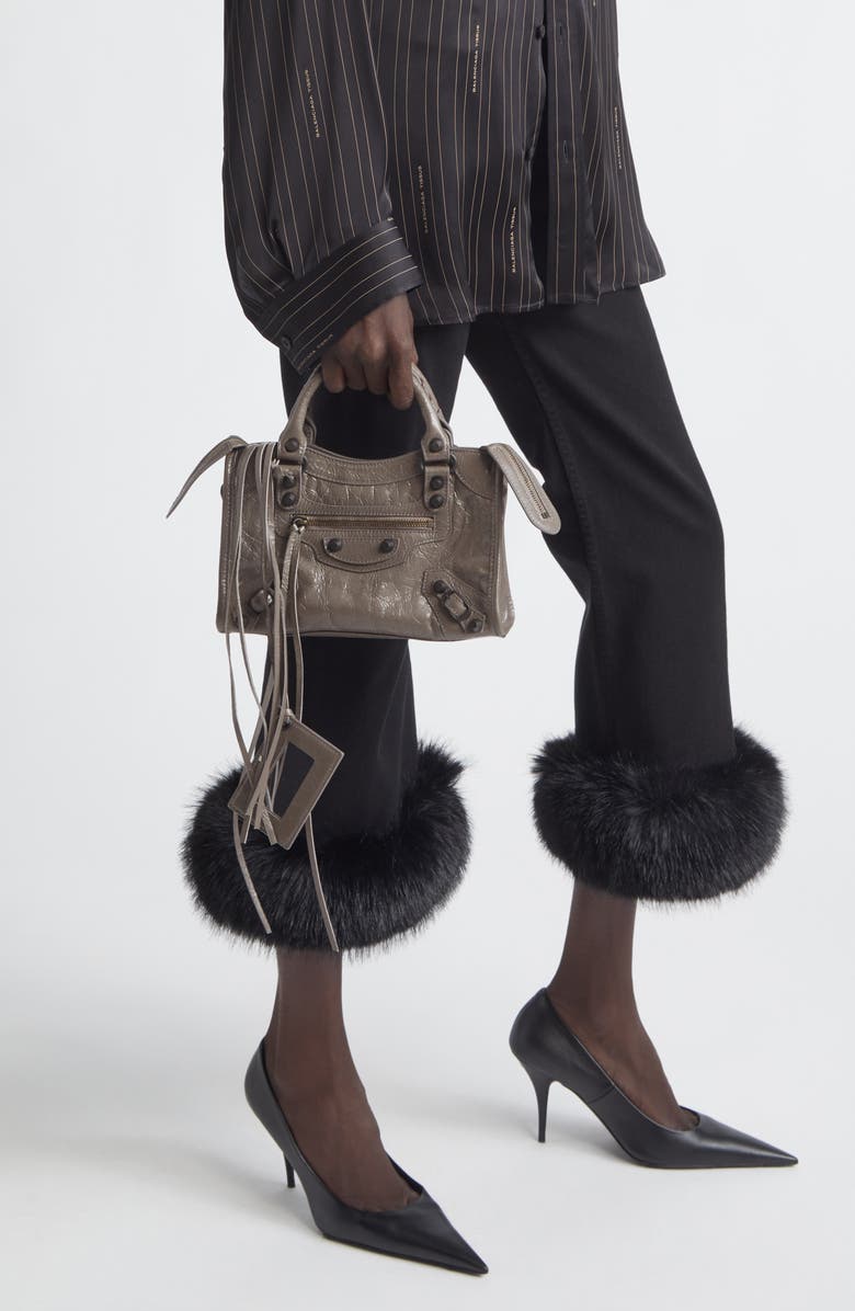 Balenciaga Mini Le City Bag, Alternate, color, 5848 Dark Noix