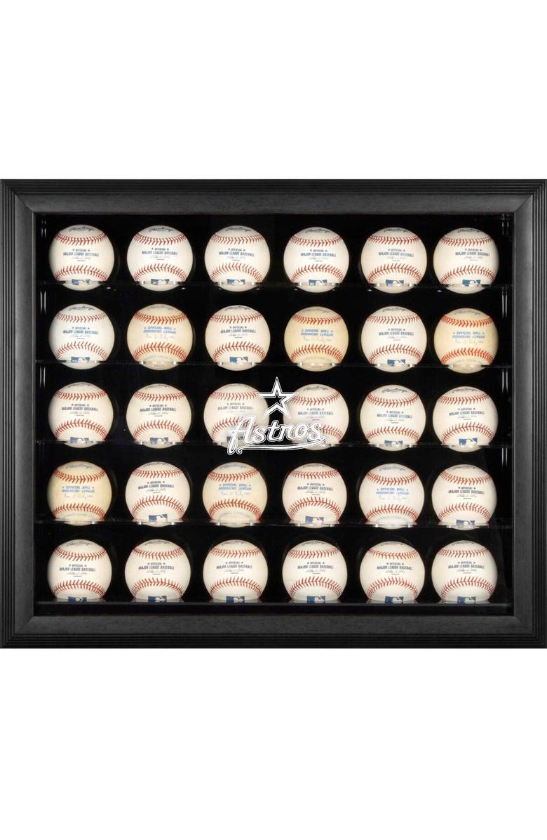FANATICS AUTHENTIC Houston Astros Logo Black Framed 30-Ball Display Case, Main, color, 