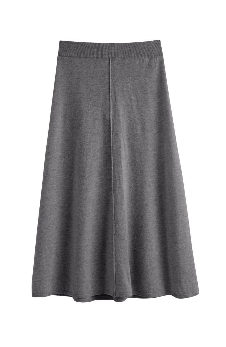 Chinti & Parker Wool Cashmere Midi Skirt, Alternate, color, Grey