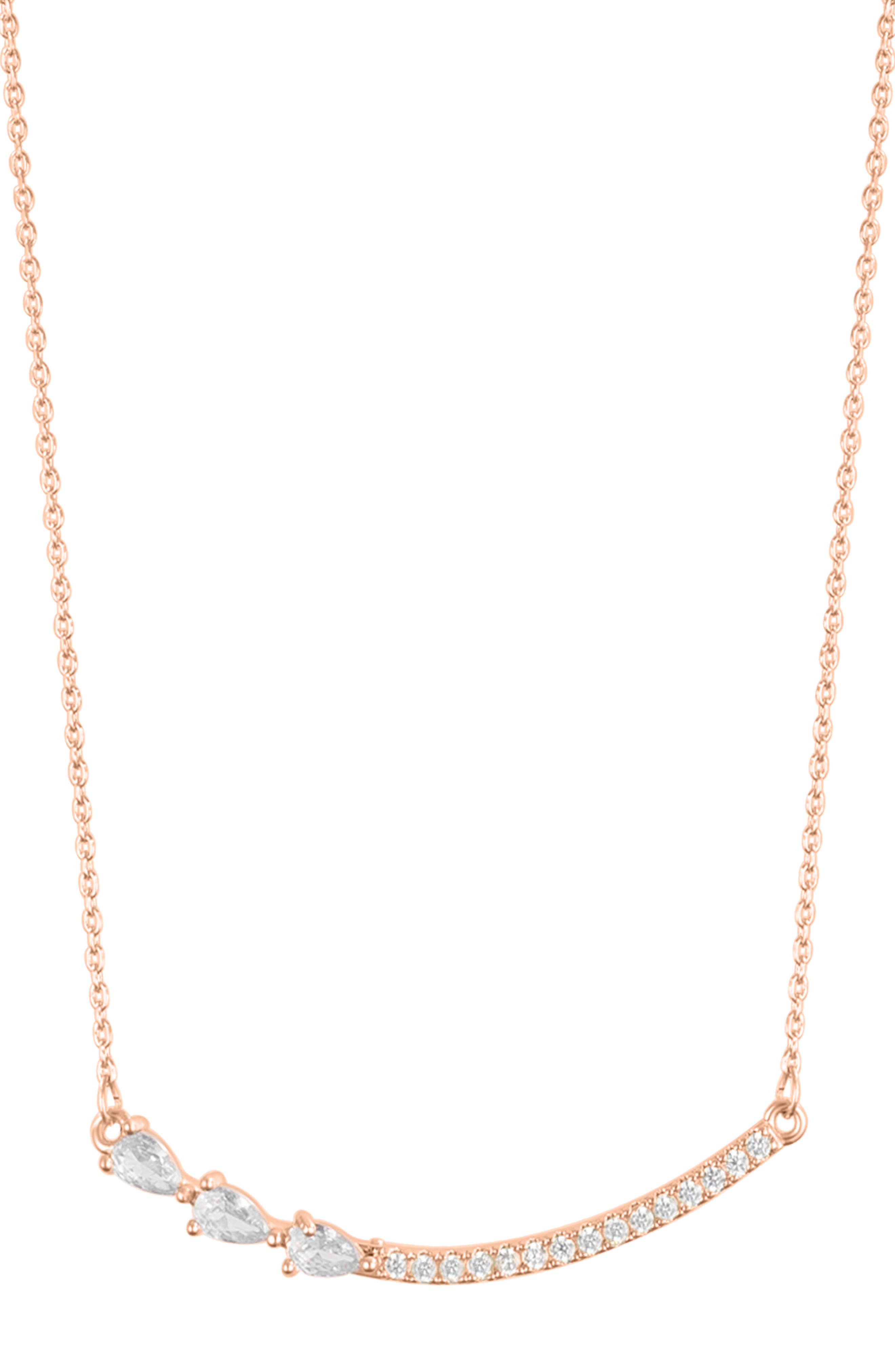 Adornia Pear Bar Pendant Necklace