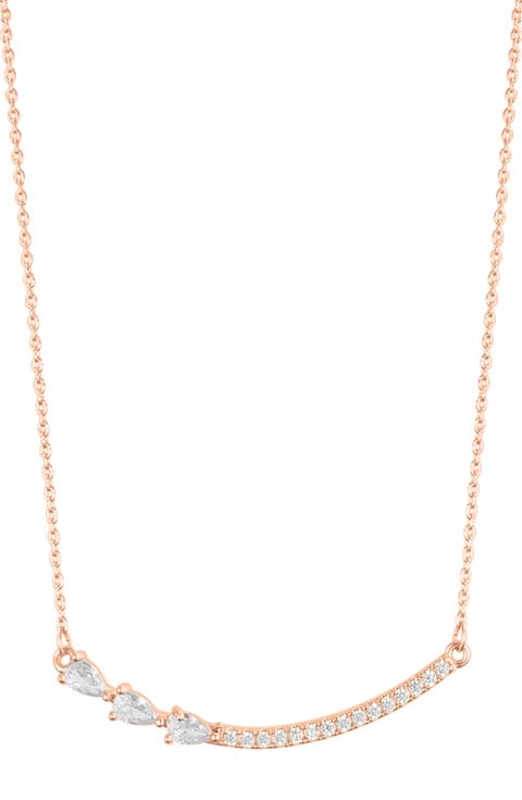 Pear Bar Pendant Necklace