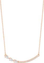 Adornia Pear Bar Pendant Necklace