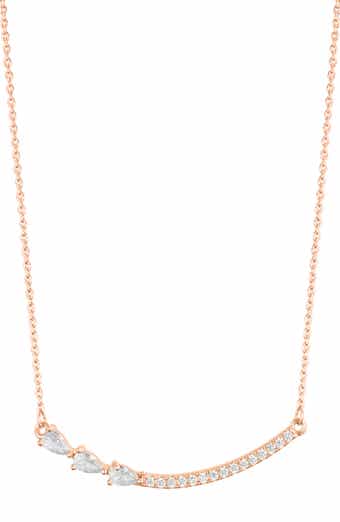 Adornia Pear Bar Pendant Necklace