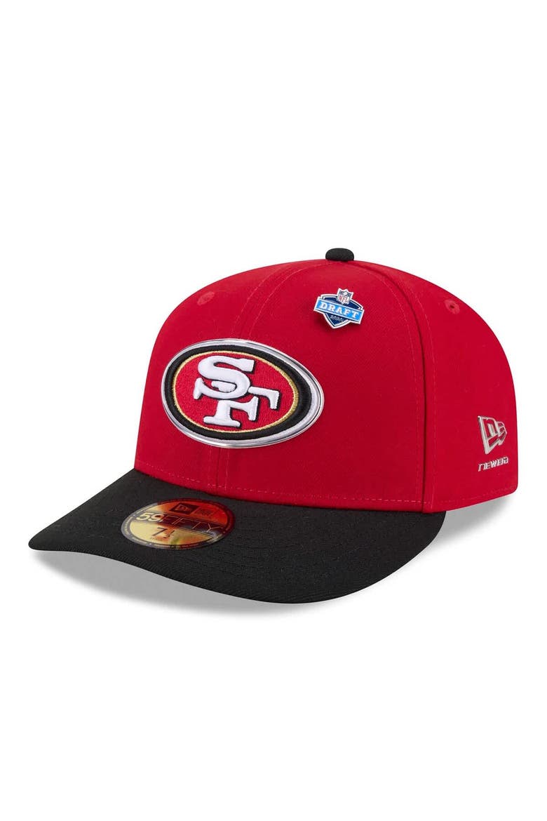 Men's New Era  Scarlet/Black San Francisco 49ers 2026 NFL Draft Pre-Curved 59FIFTY Fitted Hat, Main, color, Scarlet