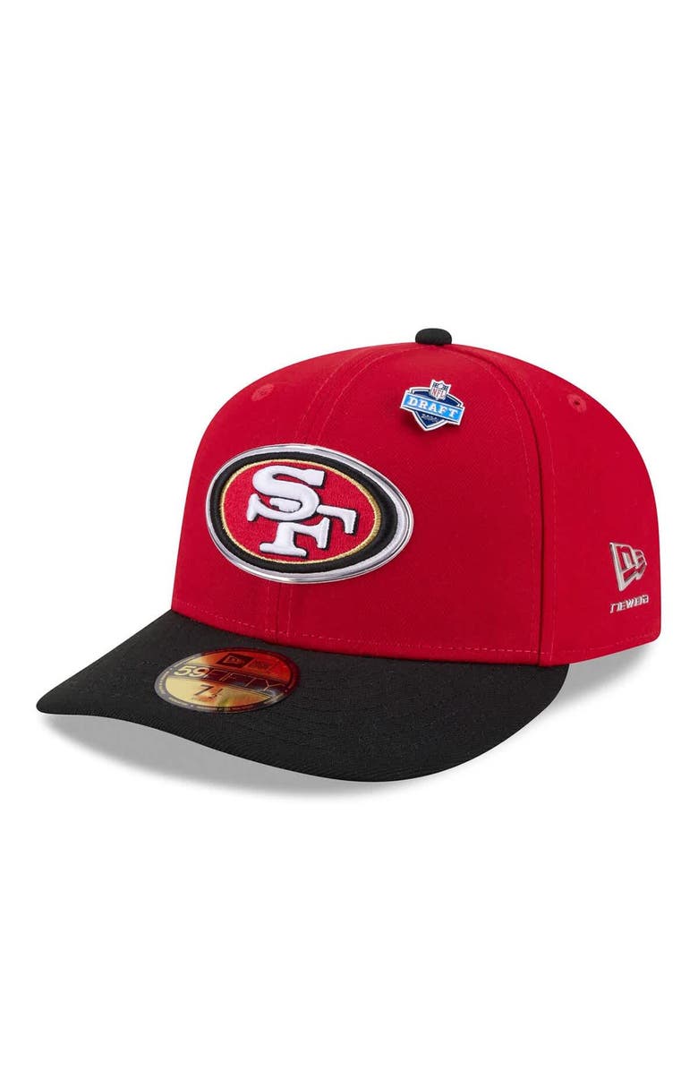 New Era Men's New Era Scarlet/Black San Francisco 49ers 2026 NFL Draft Pre-Curved 59FIFTY Fitted Hat, Main, color, Scarlet