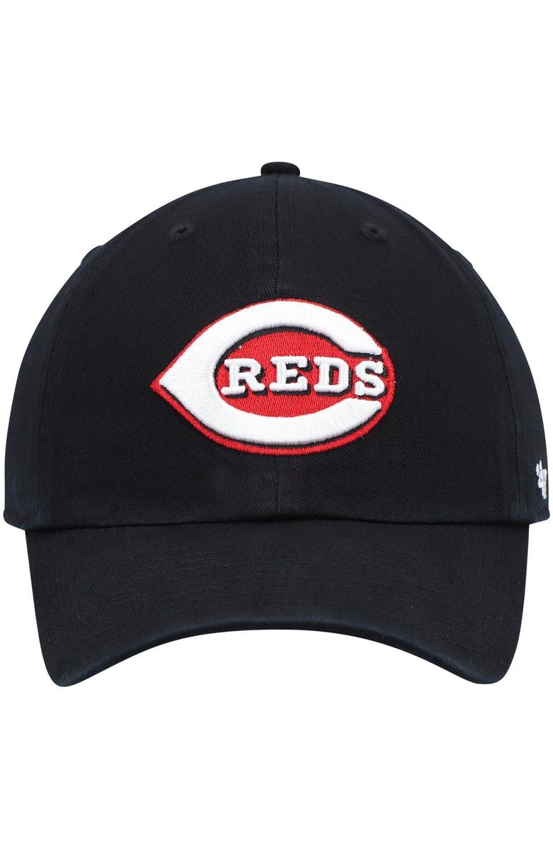 '47 Men's '47 Black Cincinnati Reds Clean Up Adjustable Hat, Alternate, color, Black