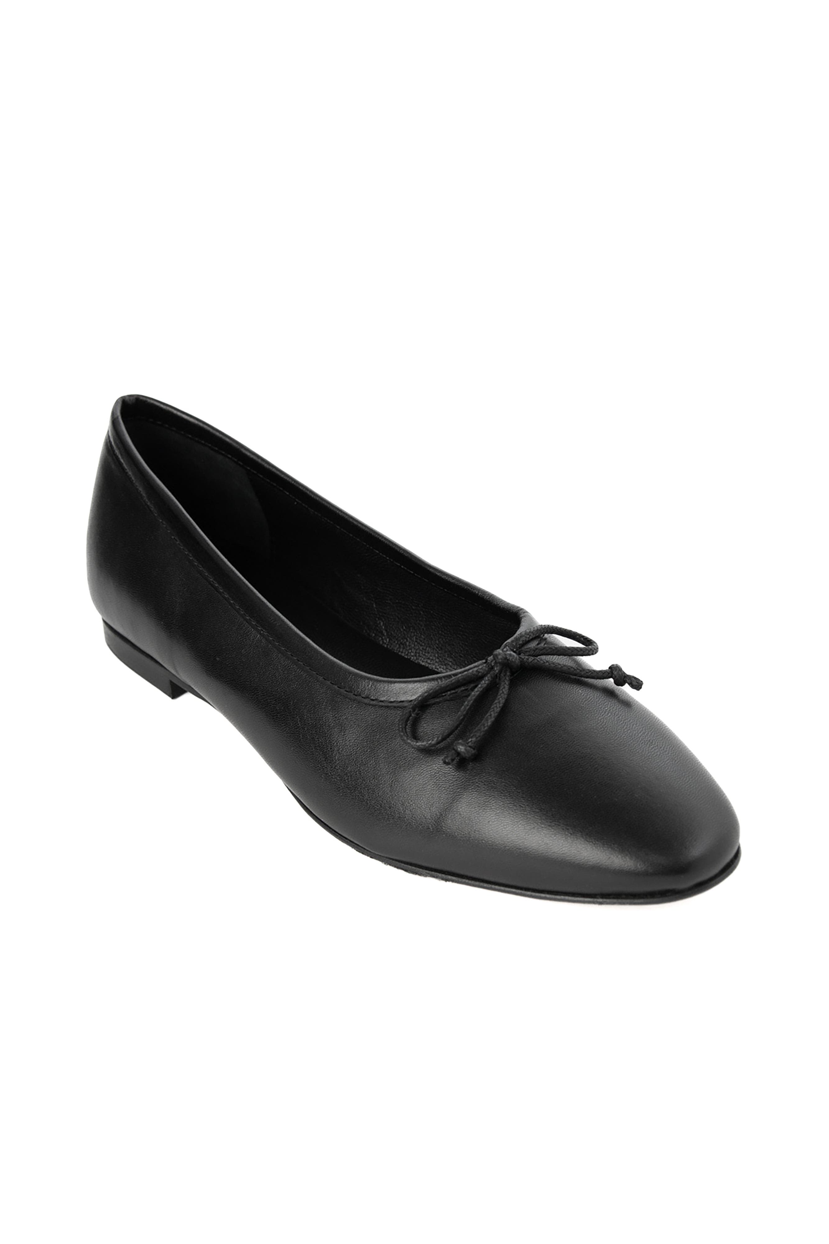Menina Step Amelie Leather Ballet Flat, Alternate, color, Black