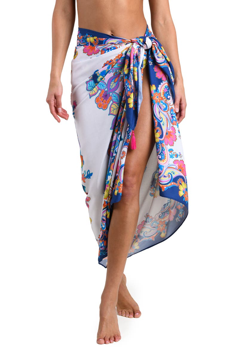 Sunshine 79 Butterfly High Cover-Up Sarong, Alternate, color, White Multi