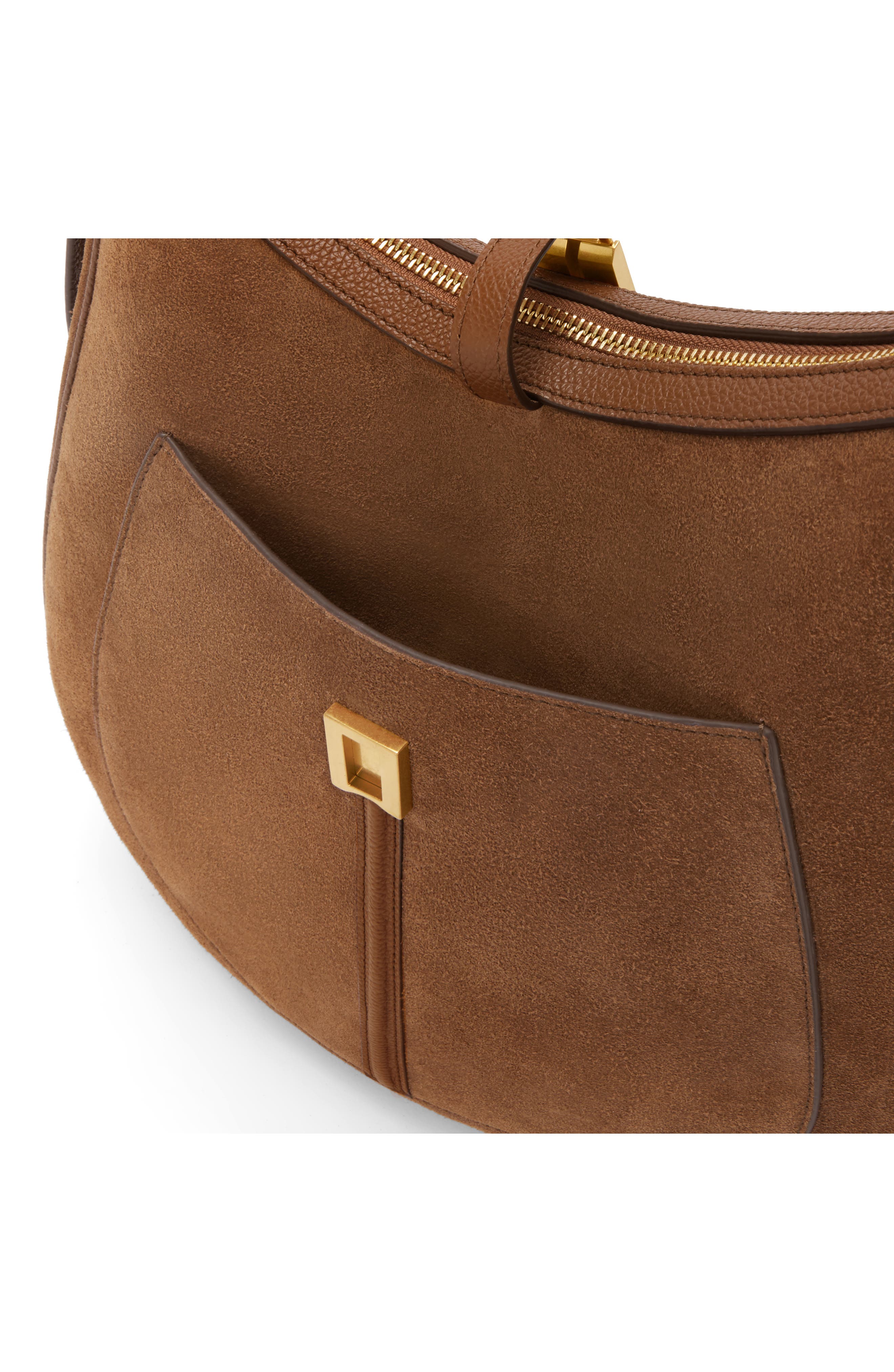 DeMellier Siena Leather Hobo Bag, Alternate, color, Deep Tan