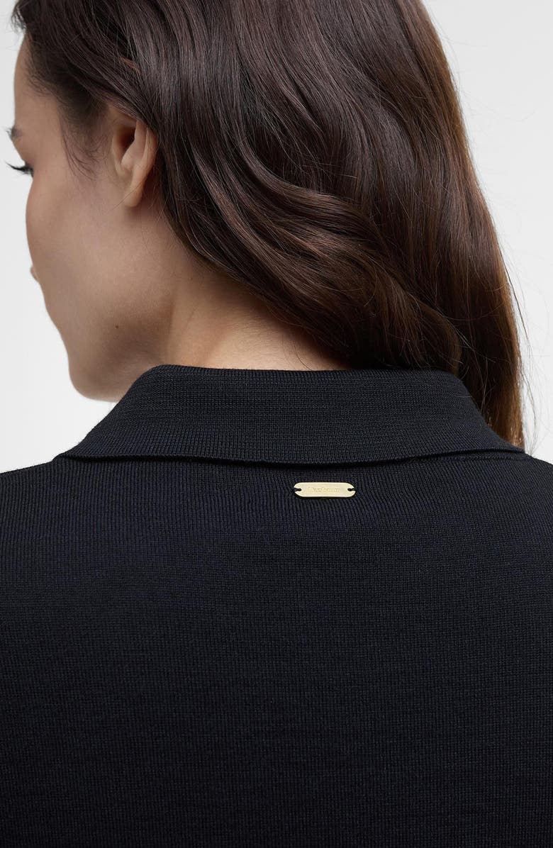 Barbour Alma D-Ring Detail Cardigan, Alternate, color, Black Oatmeal