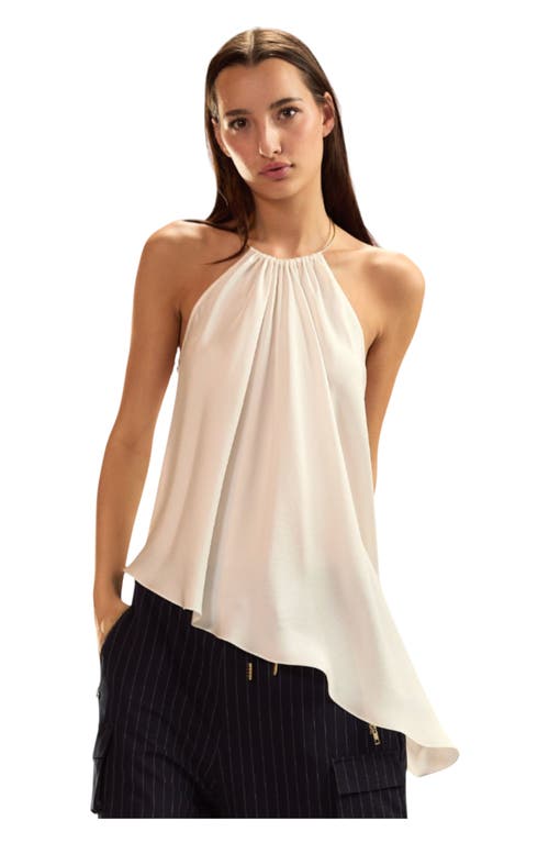 Cynthia Rowley Talita Silk Blouse In Neutral