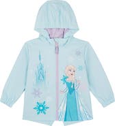 Disney Frozen Queen Elsa Hooded Zip-Up Rain Jacket