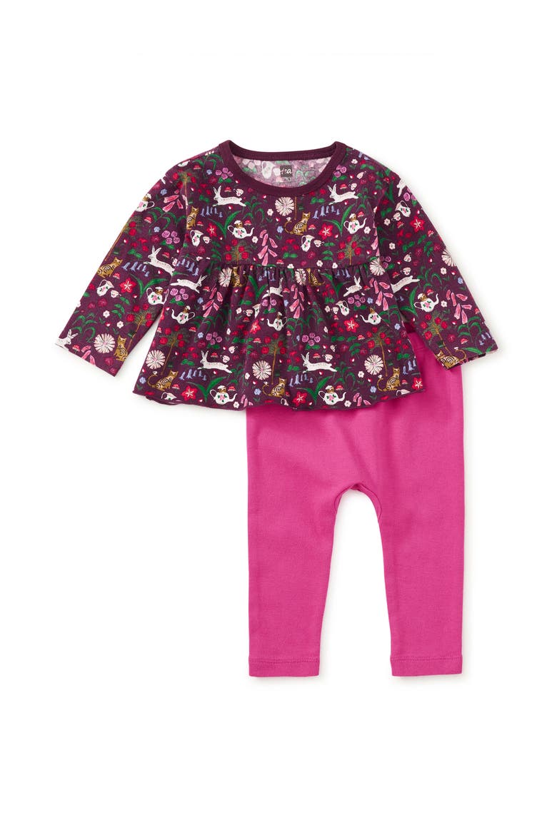 Peplum Two Piece Baby Set, Main, color, Tea Party Floral