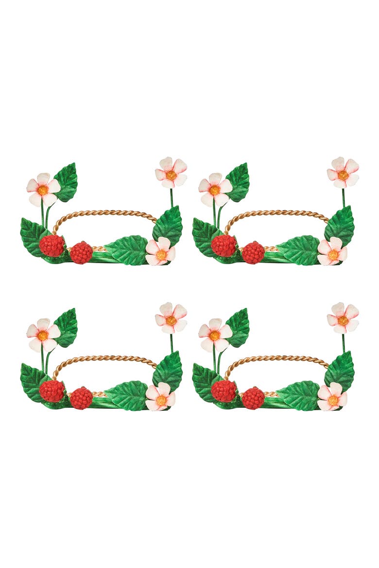 Meadow Raspberry Set of 4 Card Holders, Main, color, MULTI
