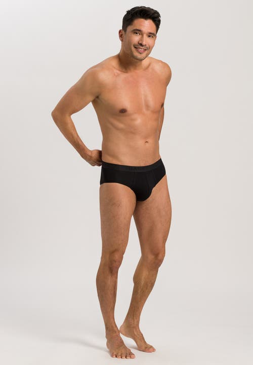 Hanro Cotton Essentials Cotton Brief In All Black