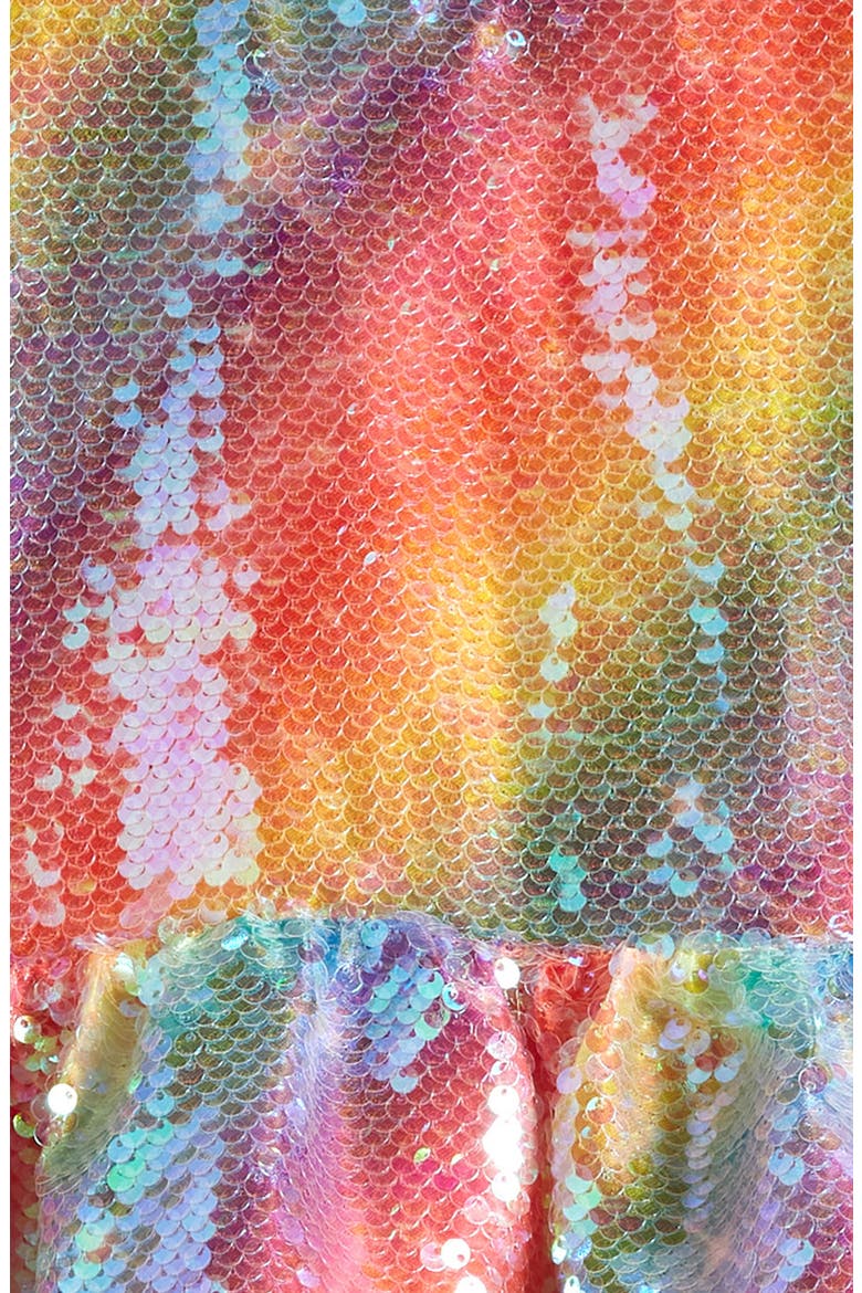 Kids' Shimmer Rainbow Sequin Dress, Alternate, color, PINK MULTI