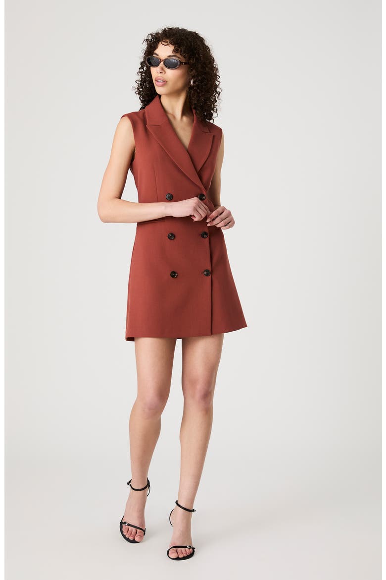 red sleeveless blazer dress Sleeveless Blazer Dress Red