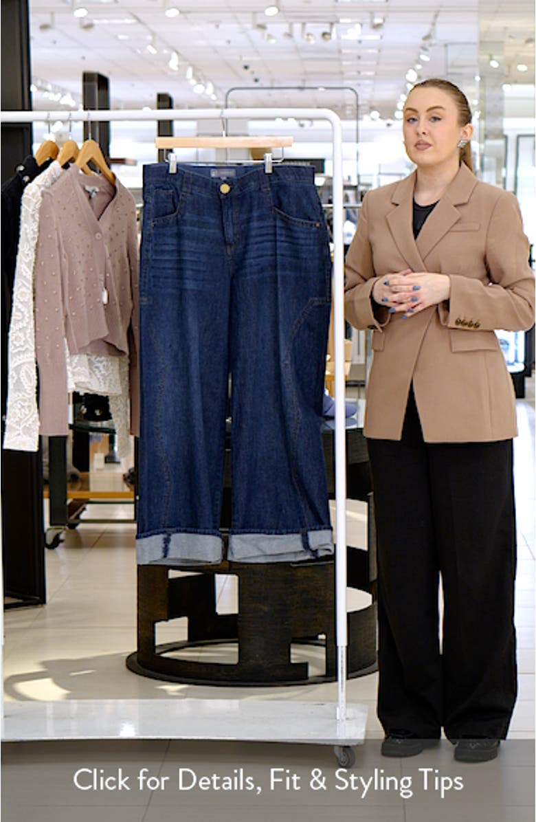 Cuffed High Waist Wide Leg Jeans, sales video thumbnail