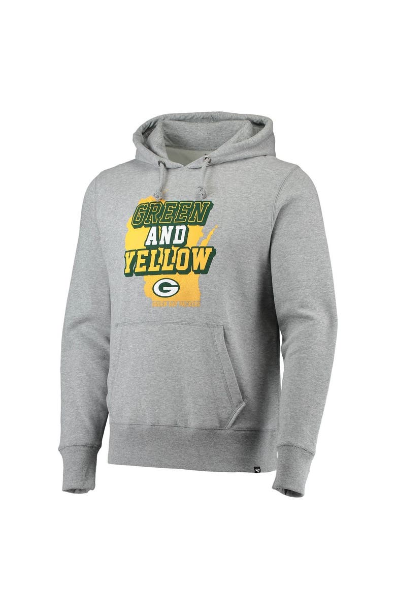 '47 Men's '47 Heathered Gray Green Bay Packers Team Headline Pullover Hoodie, Alternate, color, Heather Gray