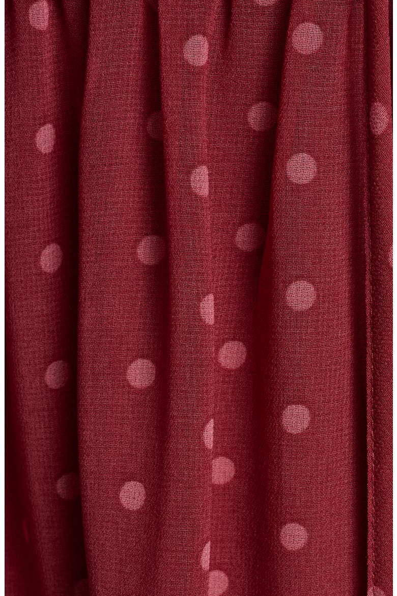 Polka Dot Short Sleeve Woven Dress, Alternate, color, TOSCANA CLAY
