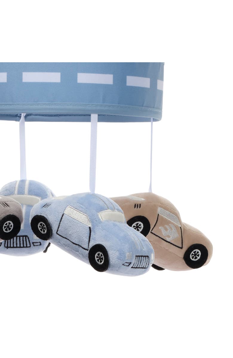 Lambs & Ivy Little Racer Musical Car/Transportation Baby Crib Mobile Soother Toy, Alternate, color, Blue