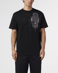PHILIPP PLEIN Round Neck T-Shirt Skull Stones Men