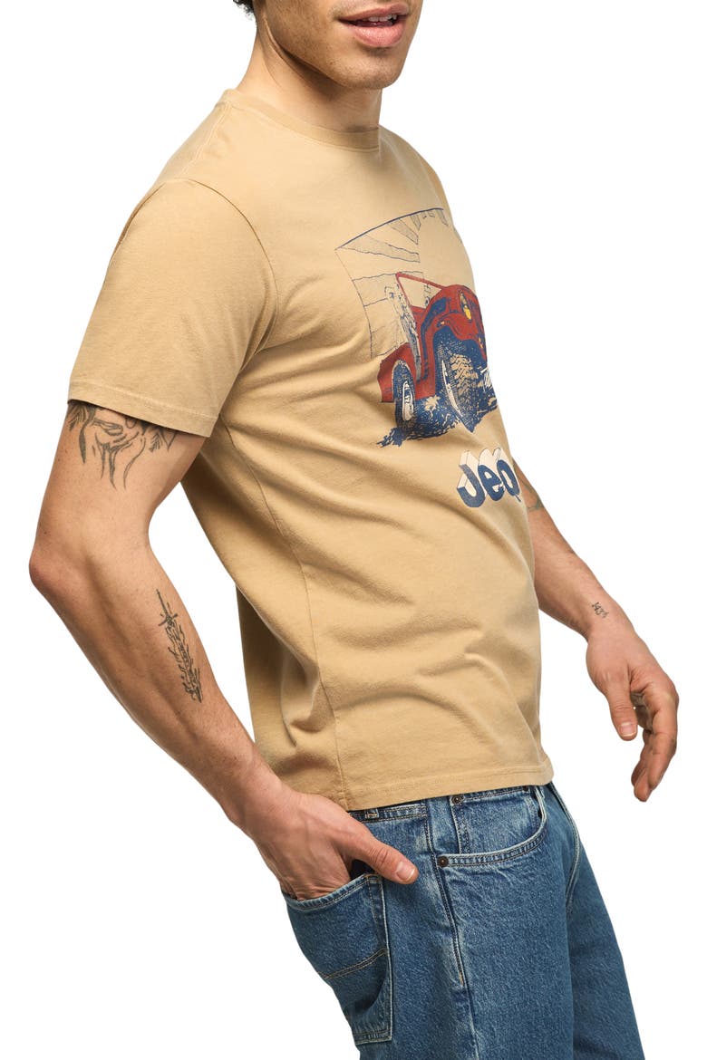 Jeep Drawing Cotton Graphic T-Shirt, Alternate, color, INCENSE