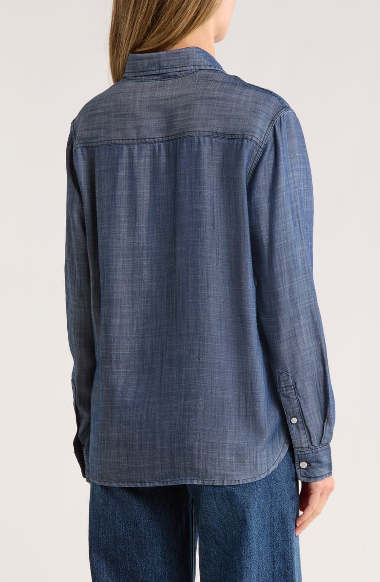 Tailor Vintage Loose Fit Denim Button-Up Shirt, Alternate, color, Dark Wash