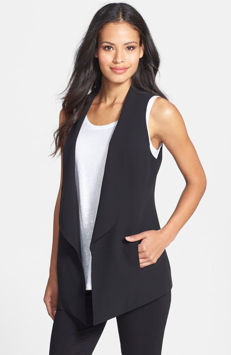 Eileen Fisher Shawl Collar Long Vest, Main, color,