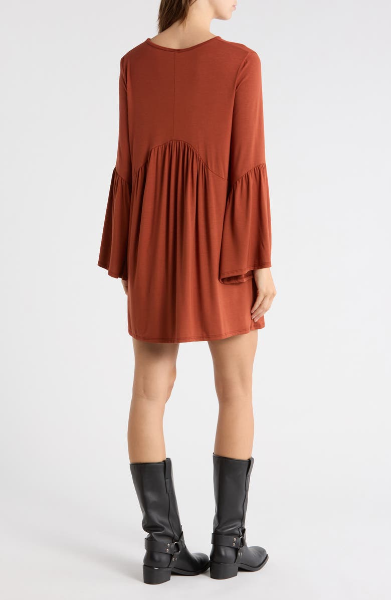 GO COUTURE Bell Sleeve Swing Dress, Alternate, color, Hazelnut