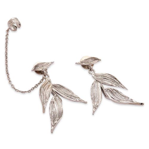 Dhwani Bhansal Isaro Mini Earrings In White Rhodium Plated