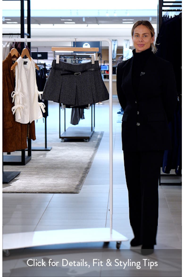 Sloane Pleated Belted Miniskirt video