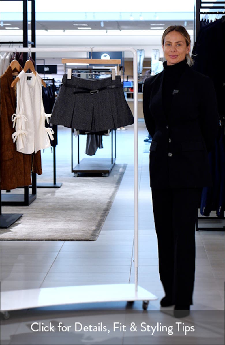 Sloane Pleated Belted Miniskirt, sales video thumbnail