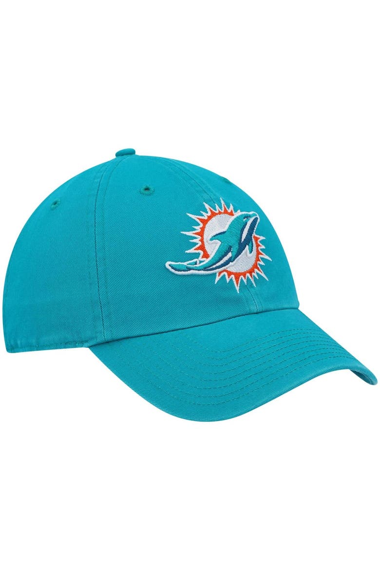 Men's '47 Aqua Miami Dolphins Primary Clean Up Adjustable Hat, Alternate, color, AQUA