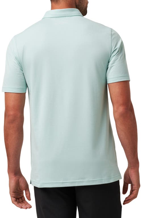 Travismathew The Heater Solid Short Sleeve Performance Polo In Eggshell Blue