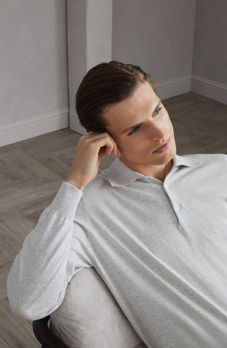 Brunello Cucinelli Polo-style sweater, Alternate, color, 