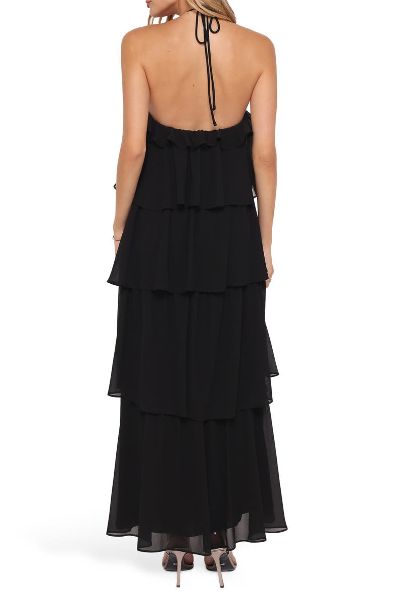 Petal & Pup Chasity Halter Neck Maxi Dress, Alternate, color, Black