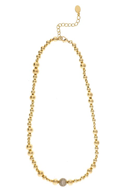 Cubic Zirconia Beaded Necklace