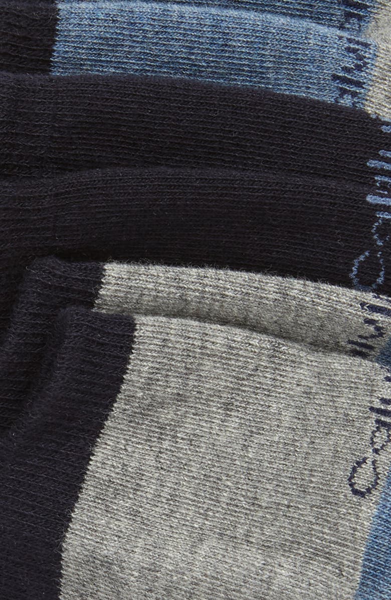 Calvin Klein Colorblock 3-Pack No-Show Socks, Alternate, color, 