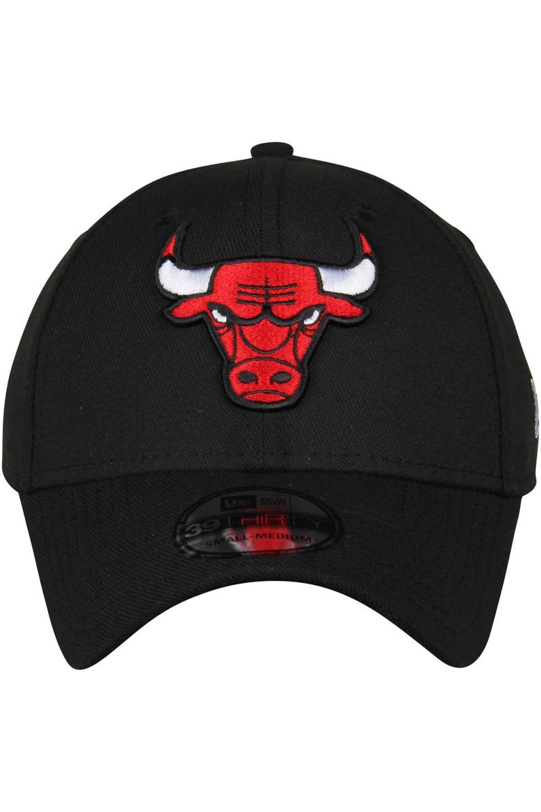 Men's New Era Black Chicago Bulls Team Classic 39THIRTY Flex Hat, Alternate, color, Black