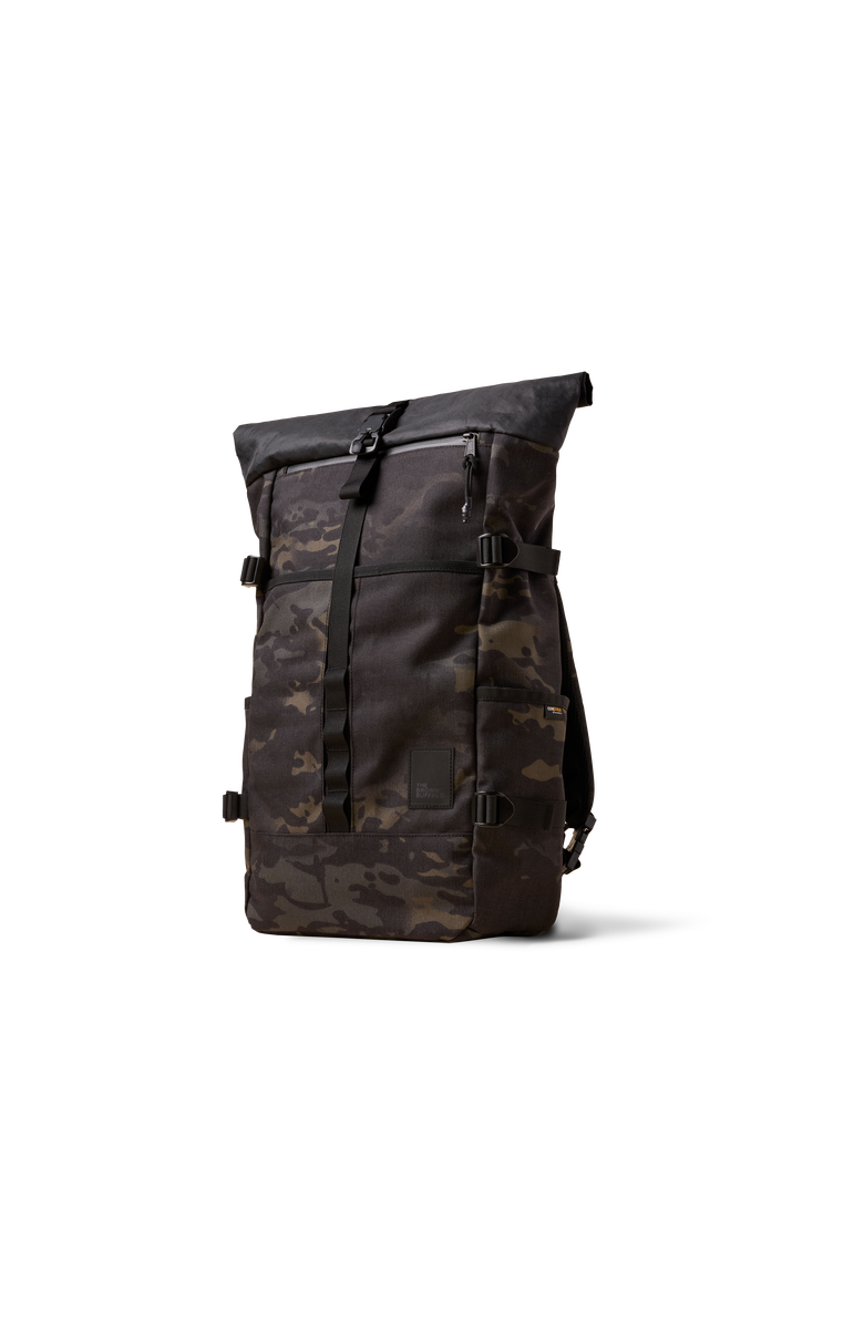 The Brown Buffalo Rolltop Backpack, Alternate, color, Balistic-Black
