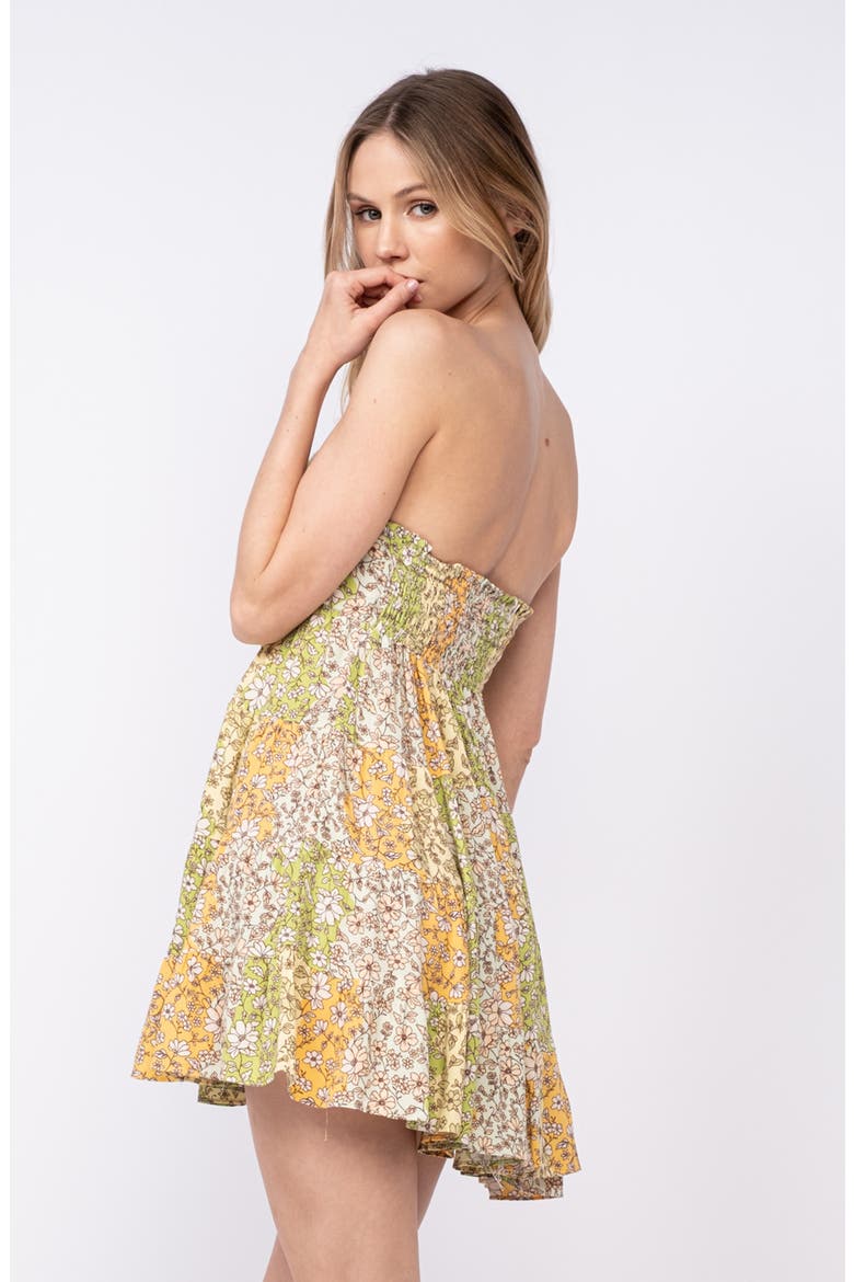 Floral Tube Minidress, Alternate, color, GREEN