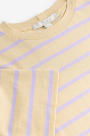 Stripe Boxy Cotton T-Shirt