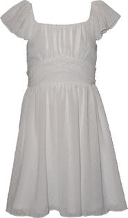 Iris & Ivy Kids' Clip Dot Flutter Sleeve Dress