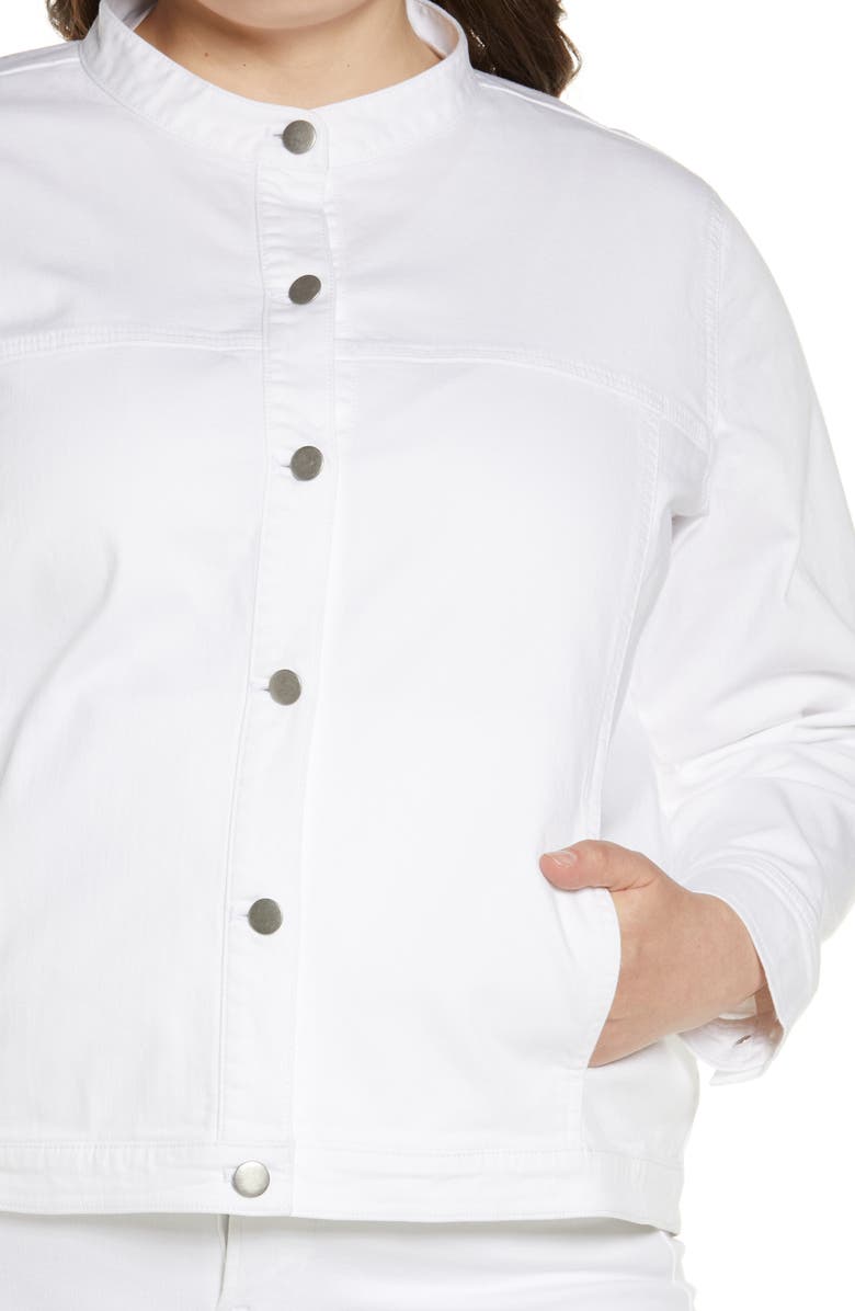 Eileen Fisher Stretch Organic Cotton Denim Jacket, Alternate, color, 